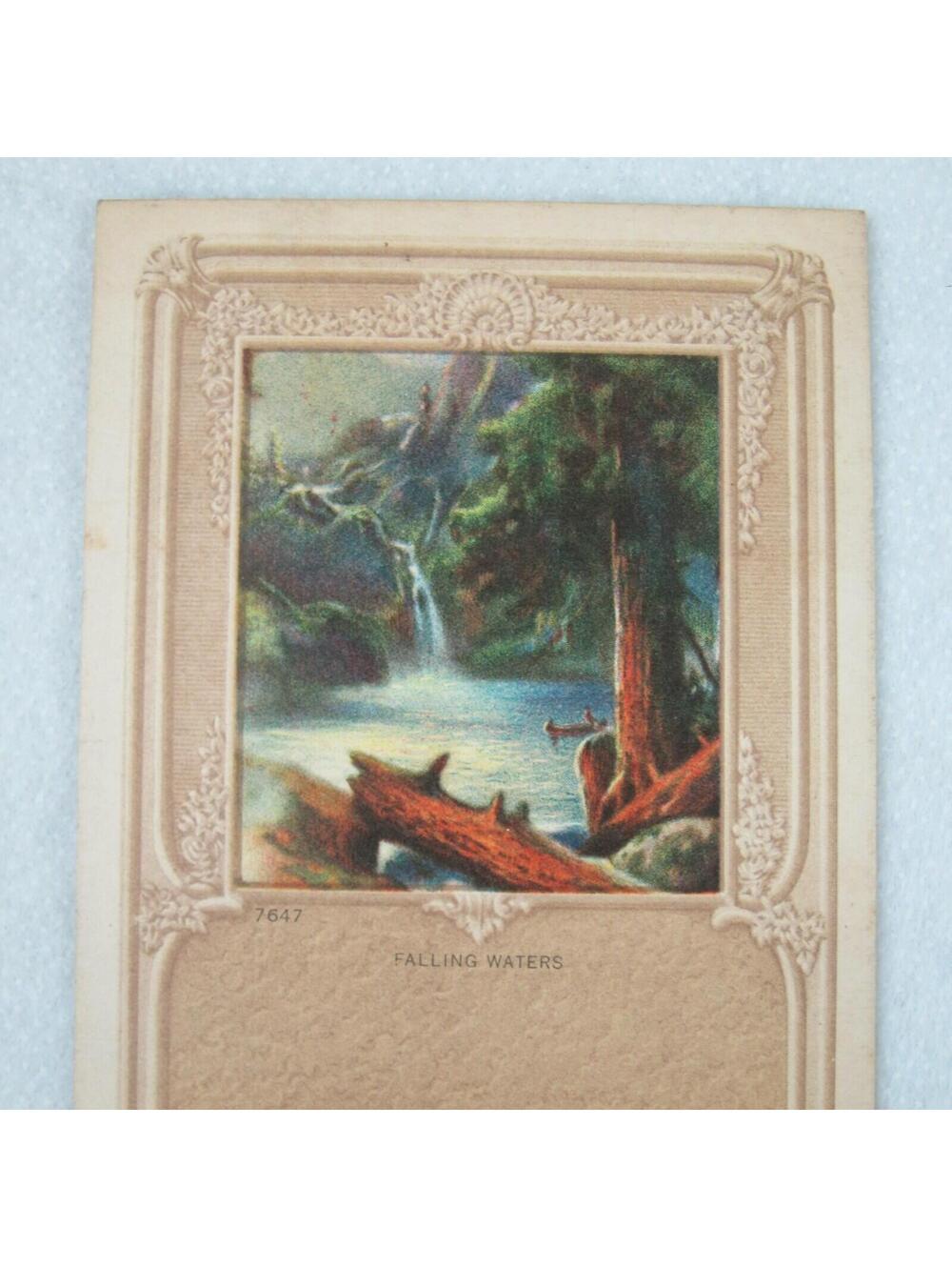 Vintage R. Atkinson Fox Calendar Blank Print Falling Waters Nature Scene RARE - Picture 8 of 12
